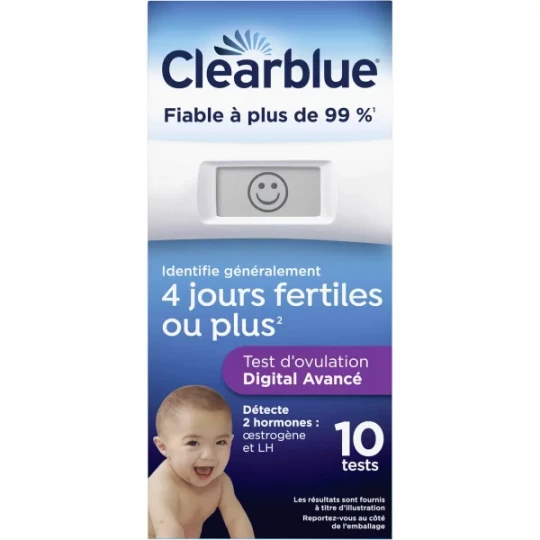Clearblue Test d'ovulation Digital Lecture de 2 hormones x 10 - image 8
