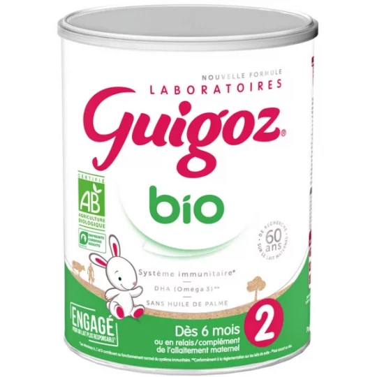 Guigoz Bio 2 lait 2 ème Âge 800 g