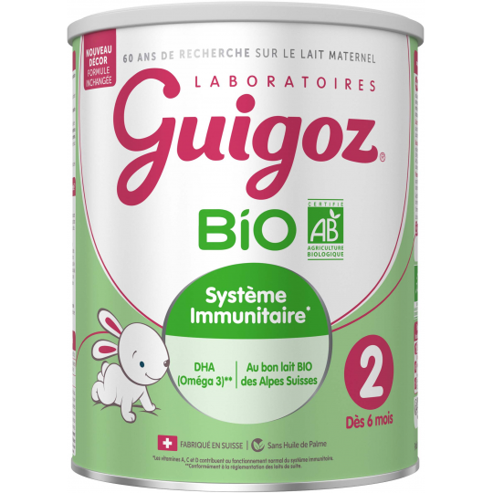 Guigoz Bio 2 lait 2 ème Âge 800 g