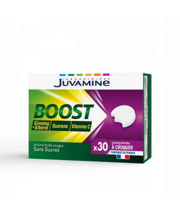 Juvamine Boost Ginseng, Guarana Vitamine C x 30
