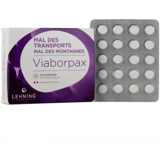 Lehning Viaborpax Mal Des Transports Comprimés Orodispersibles x 40