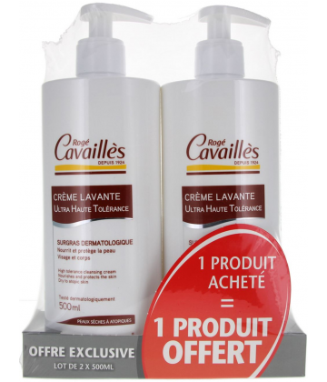 Rogé Cavaillès Dermo U.H.T Crème Lavante Surgras 2 x 500 ml