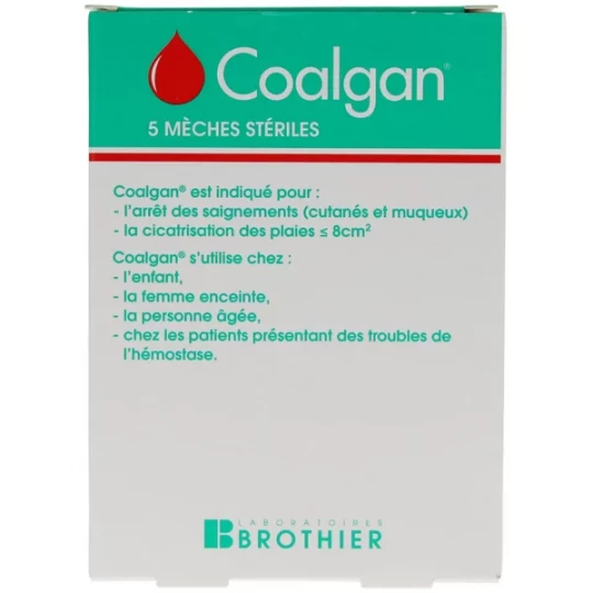 Coalgan Mèches Hémostatiques x 5