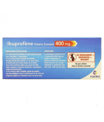 Ibuprofène Mylan Viatris 400 mg Lysinate d'ibuprofène x 12 - image 2