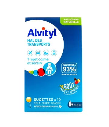 Alvityl Mal des Transports Sucettes x 10