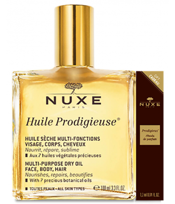 Nuxe Huile Prodigieuse 100 ml + Prodigieux Absolu de Parfum 1,2 ml Offert