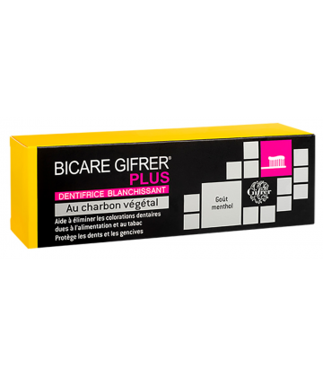 Gifrer Bicare Plus Dentifrice Blanchissant au Charbon Végétal 100 ml