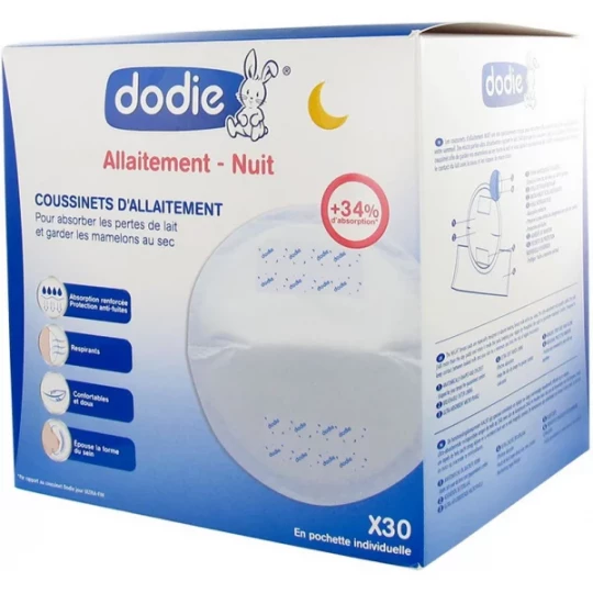 Dodie Coussinets d'Allaitement Nuit x 30