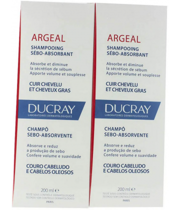 Ducray Argéal Shampooing Sébo-Absorbant  2 x 200 ml