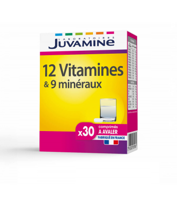 Juvamine 12 Vitamines et 9 Minéraux x 30