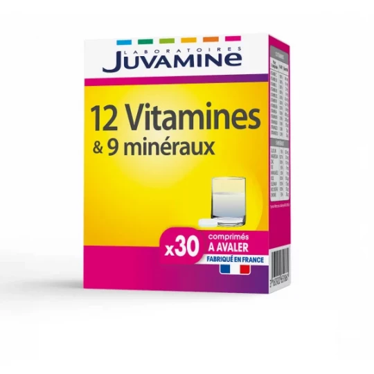Juvamine 12 Vitamines et 9 Minéraux x 30