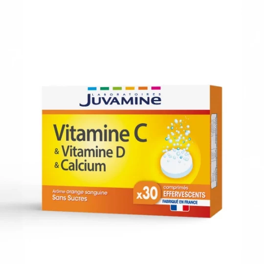 Juvamine Vitamine C, D et Calcium x 30