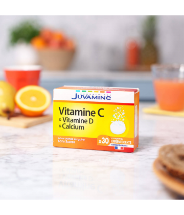 Juvamine Vitamine C, D et Calcium x 30