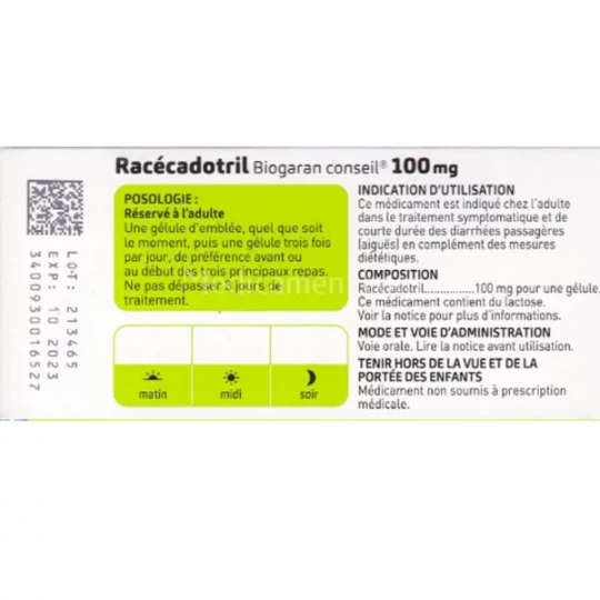 Racécadotril Biogaran Conseil 100 mg X 10 - image 2