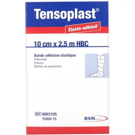 Tensoplast Bande Adhésive Élastique 10 cm x 2,5 cm