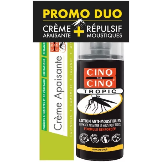 Cinq sur Cinq Lotion Anti-Moustiques 75 ml + Crème Apaisante 40 g