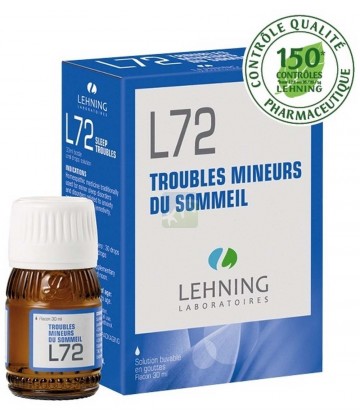 Lehning n°72 Troubles du Sommeil 30 ml (ancien)