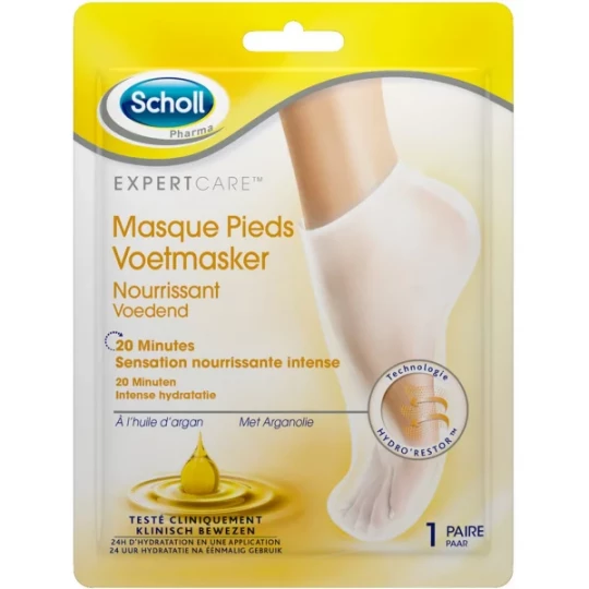 Scholl Masque Pieds Nourrissant Huile d'Argan