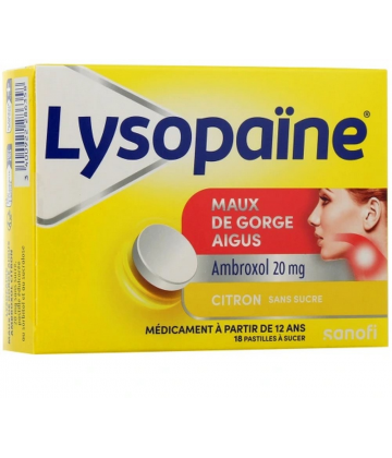 Lysopaïne Ambroxol Citron x 18