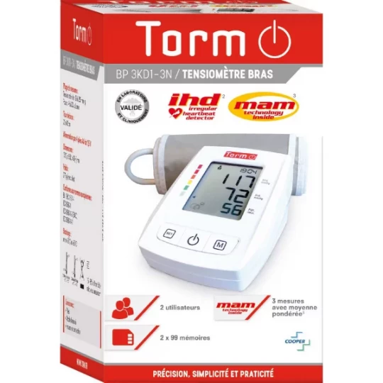Torm Tensiomètre Bras BP3KD1-3N