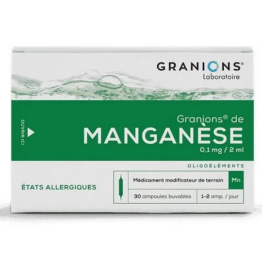 Granions de Manganèse 0,1 mg/2 ml