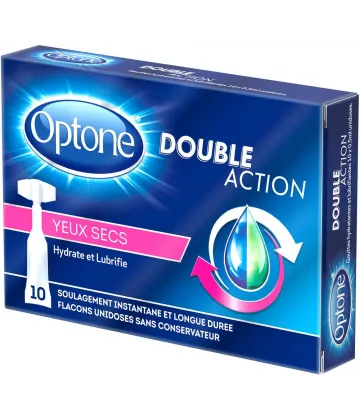 Optone Double Action Yeux Secs Monodoses x 10