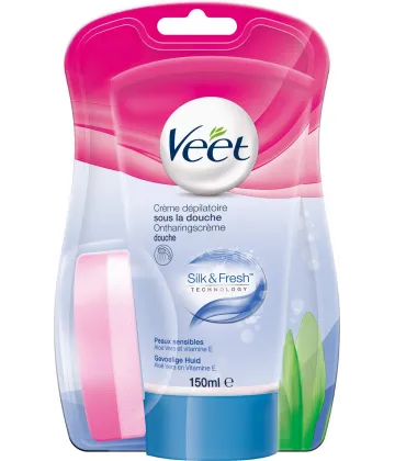 VEET Crème Dépilatoire Silk & Fresh Douche 150 ml