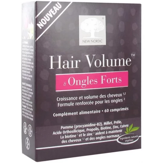 New Nordic Hair Volume Ongles Forts x 60