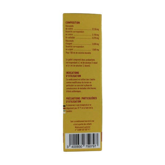 Oligosol Cuivre Or Argent 60 ml