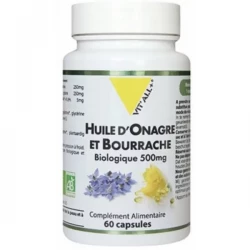 VIT'ALL+ Onagre & Bourrache Bio 500 mg x 60