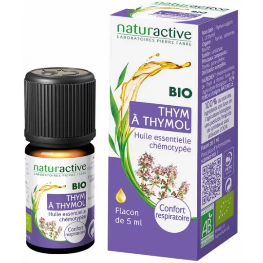 Naturactive Huile Essentielle Thym à Thymol Bio 5 ml