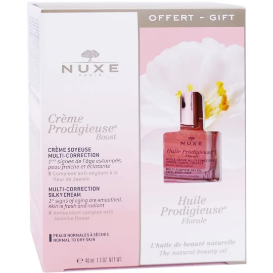Nuxe Crème Prodigieuse Boost Crème Soyeuse Multi-Corrections 40 ml + Huile Prodigieuse Florale 10 ml Offerte - image 2