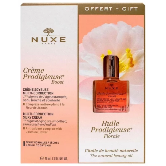 Nuxe Crème Prodigieuse Boost Crème Soyeuse Multi-Corrections 40 ml + Huile Prodigieuse Florale 10 ml Offerte - image 1