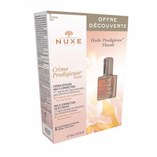 Nuxe Crème Prodigieuse Boost Crème Soyeuse Multi-Corrections 40 ml + Huile Prodigieuse Florale 10 ml Offerte - image 3