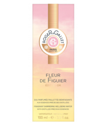 Roger & Gallet Eau Parfumée Pailletée Fleur de Figuier Edition Or 100 ml
