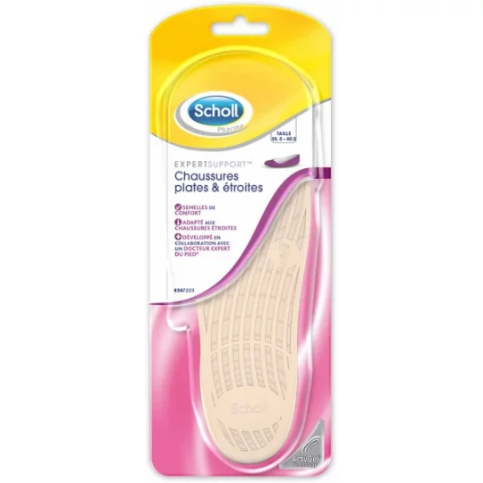 Scholl Semelles Chaussures Plats et Etroites