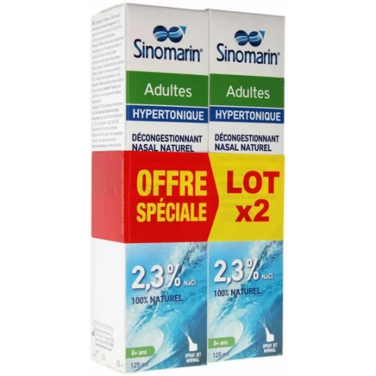 Sinomarin Spray Nasal Hypertonique Adultes 2 x 125 ml