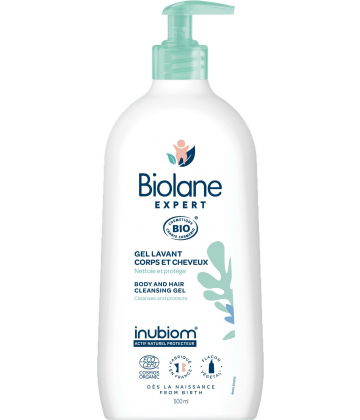 Biolane Expert Gel Lavant Corps et Cheveux Bio 500 ml