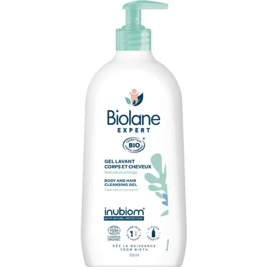 Biolane Expert Gel Lavant Corps et Cheveux Bio 500 ml