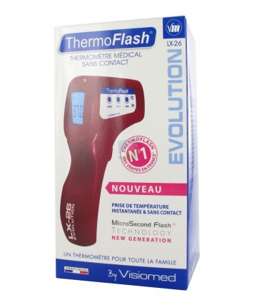 ThermoFlash LX26 Evolution Thermomètre Sans Contact Rouge