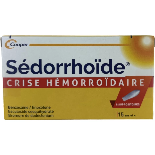 Sédorrhoïde Crise Hémorroïdaire Suppositoires x 8