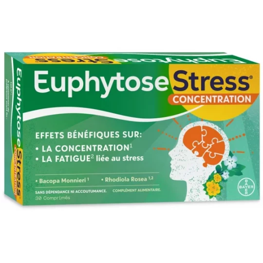 EuphytoseStress Concentration Comprimés x 30