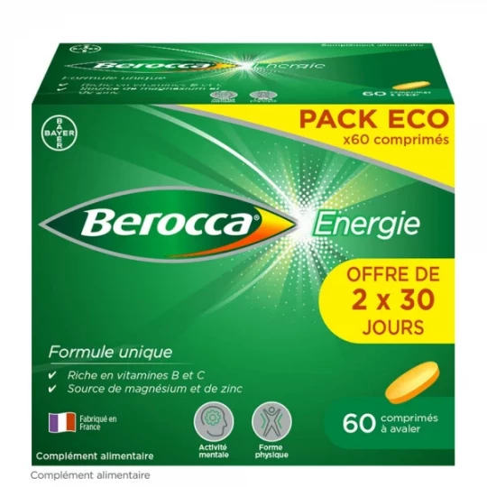 Berocca Energie Vitamine B et C, magnésium et Zinc