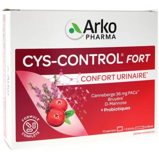 Arkopharma Cys-Control Fort avec microBiotiques Sachets x 10 + Sticks x 5