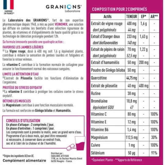 Granions Veinomix Confort et Légèreté des Jambes - image 3