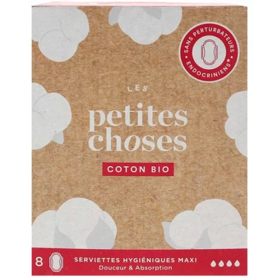 Les Petites Choses Serviettes Hygiéniques Maxi Bio x 8