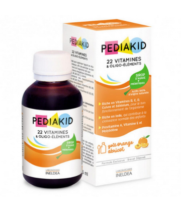 Pediakid 22 Vitamines et oligo-éléments Goût Orange Abricot