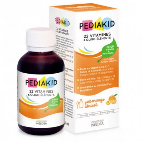 Pediakid 22 Vitamines et oligo-éléments Goût Orange Abricot - image 1