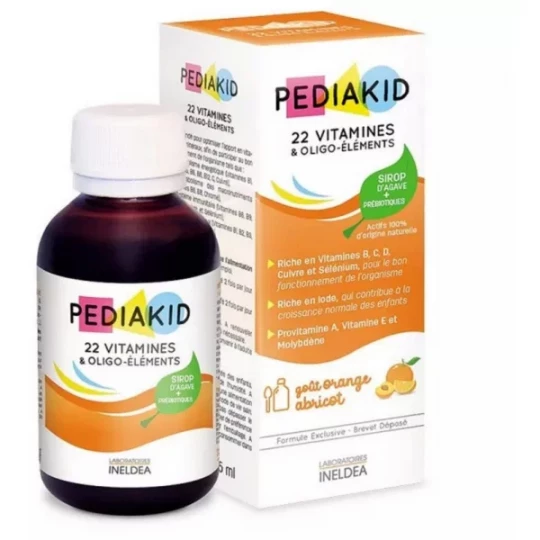 Pediakid 22 Vitamines et oligo-éléments Goût Orange Abricot - image 2
