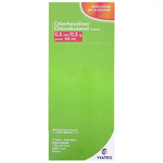 Chlorhexidine/Chlorobutanol 0,5 ml/0,5 g Mylan Viatris Bain de Bouche - image 4